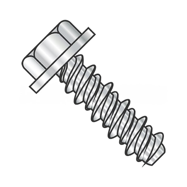 Usa Industrials Thread Forming Screw, #10-16 x 1-1/4 in, Plain 18-8 Stainless Steel Flange Hex Head BULK-SCRW-12762 - main